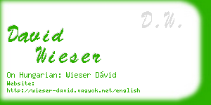 david wieser business card