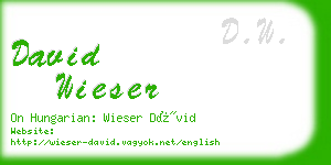 david wieser business card